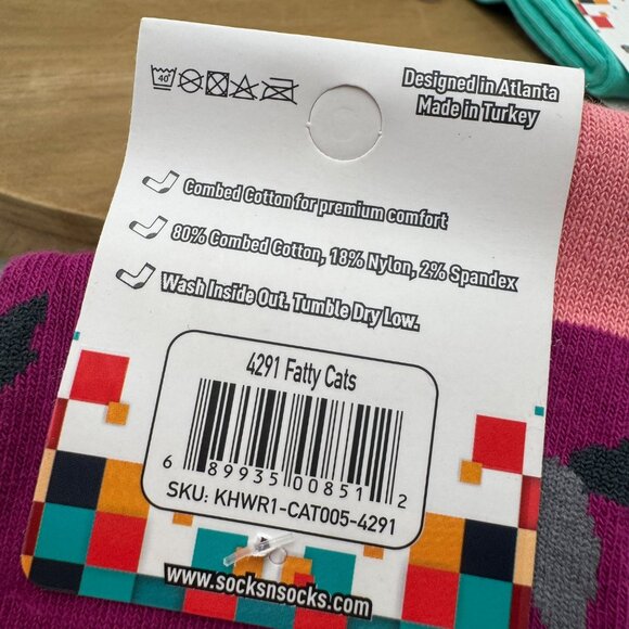 Socks n socks woman’s knee high graphic sushi fatty Cats Donuts bacon and eggs s - Picture 11 of 12
